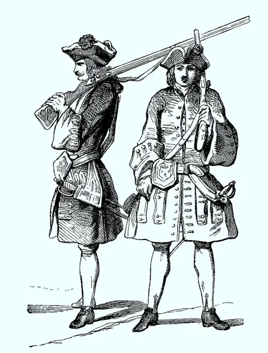 Framed Print : French Soldier, 1721, History of Fashion Framed Print : French Soldier, 1721, History of Fashion