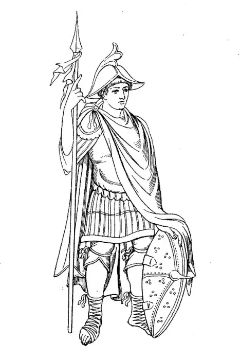 Framed Print : French Warrior, Sword Bearer, 9th century