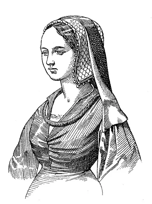 Framed Print : French woman at the end of the 15th century