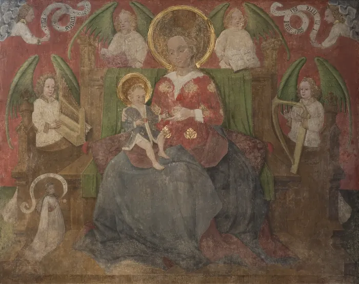 Framed Print : Fresco in the south aisle, 2nd half of the 15th century
