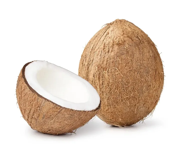 Framed Print : Fresh coconut isolated on white background