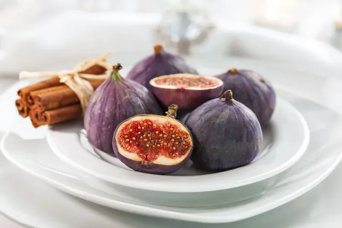 Framed Print : Fresh figs with cinnamon for Christmas table