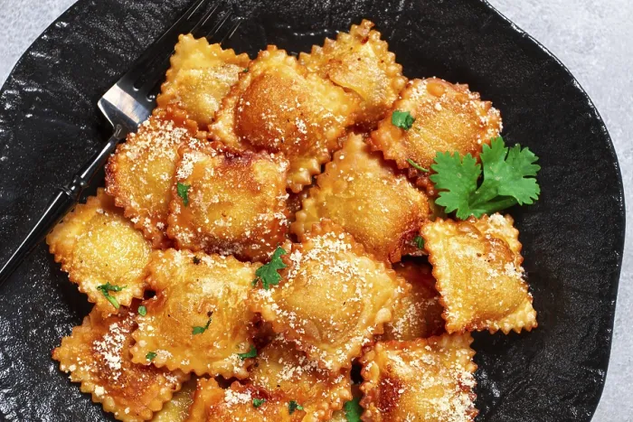 Framed Print : Fried ravioli with parmesan cheese Framed Print : Fried ravioli with parmesan cheese