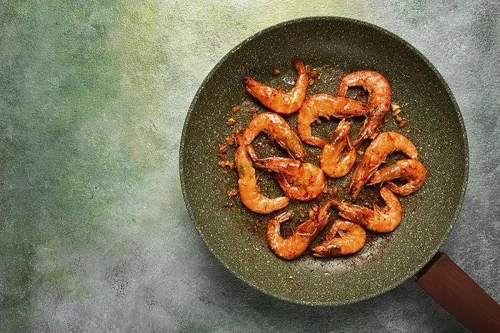 Framed Print : Fried tiger prawns, with spices Framed Print : Fried tiger prawns, with spices
