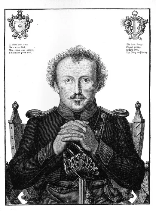 Framed Print : Friedrich Freiherr de la Motte Fonque (1777-1843)