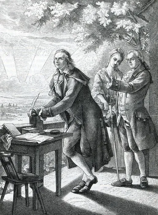 Framed Print : Friedrich Schiller and Christian Gottfried Koerner in Loschwitz Framed Print : Friedrich Schiller and Christian Gottfried Koerner in Loschwitz