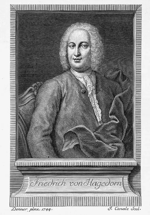 Framed Print : Friedrich von Hagedorn (1708-1754), poet