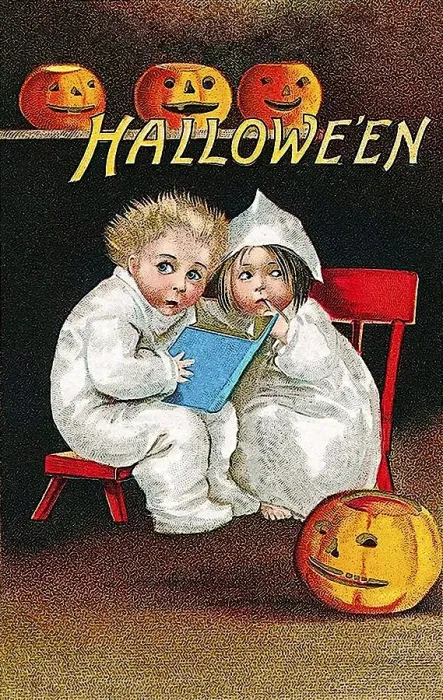 Framed Print : Frightened children sitting on chairs