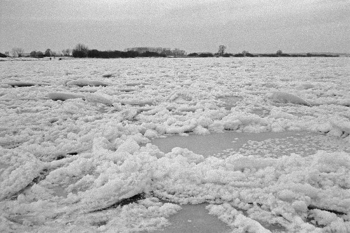 Framed Print : Frozen Elbe, Bleckede, Lower Saxony