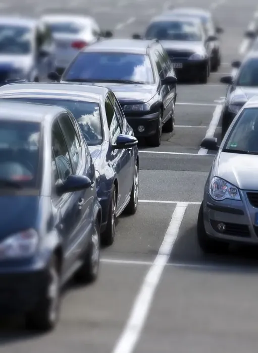 Framed Print : Almost fully occupied parking lot Framed Print : Almost fully occupied parking lot