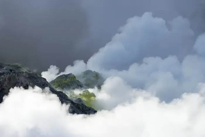 Framed Print : Fumaroles, geothermal active region