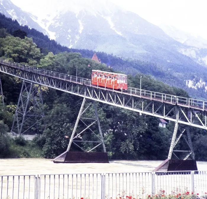 Framed Print : Funicular railway Hungerburgbahn, Innsbruck, Austria, Europe, ca. 1970s, Europe