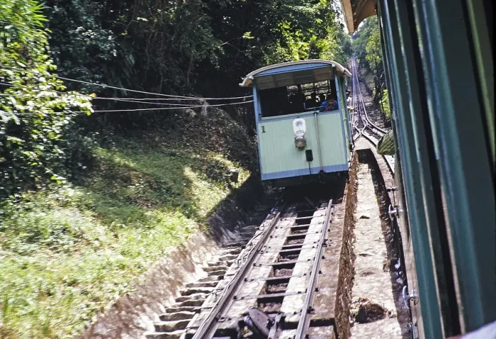Framed Print : Funicular railway, Penang Hill Railway, Penang, Malaysia, Asia 1971, Asia