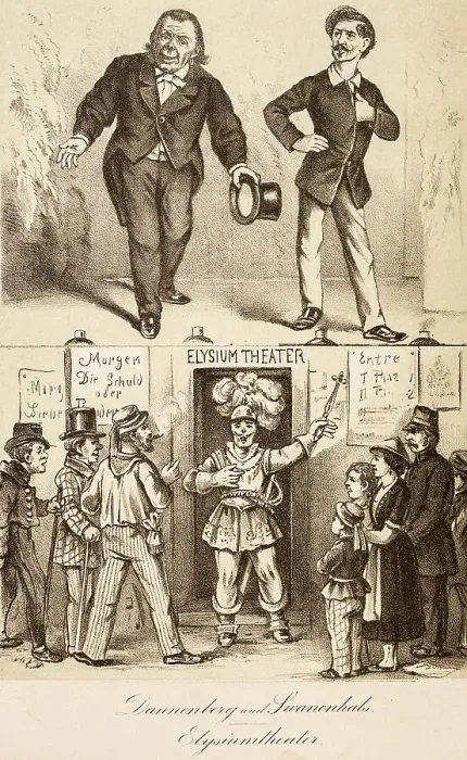 Framed Print : Funny old Hamburg, illustration 1892