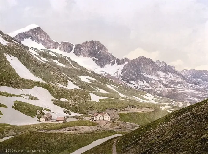 Framed Print : Furka Pass, Galenstock, general view Framed Print : Furka Pass, Galenstock, general view