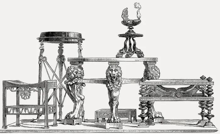 Framed Print : Furniture of ancient Rome Framed Print : Furniture of ancient Rome