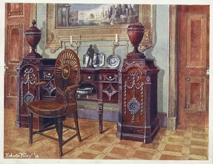 Framed Print : Furniture around the turn of the century 1900