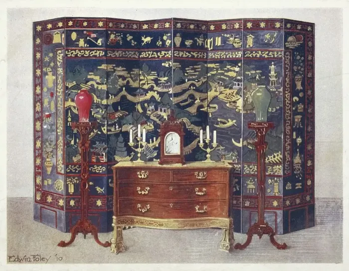 Framed Print : Furniture around the turn of the century 1900