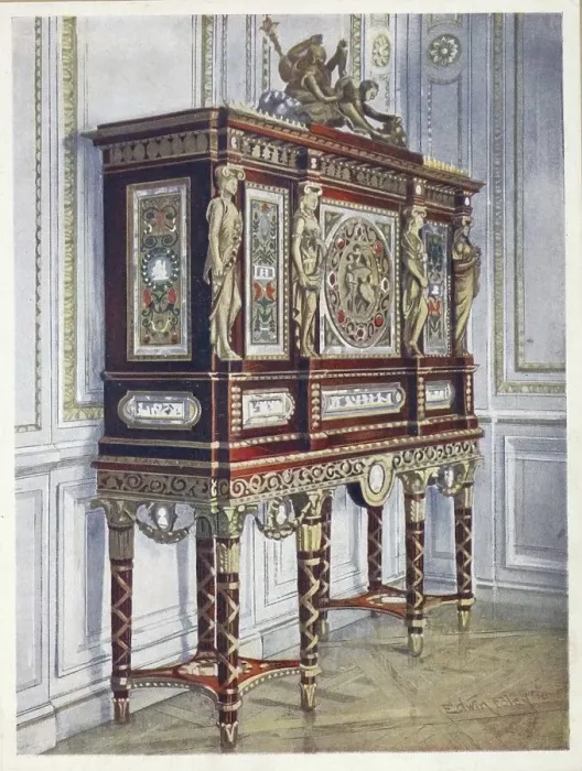Framed Print : Furniture around the turn of the century 1900