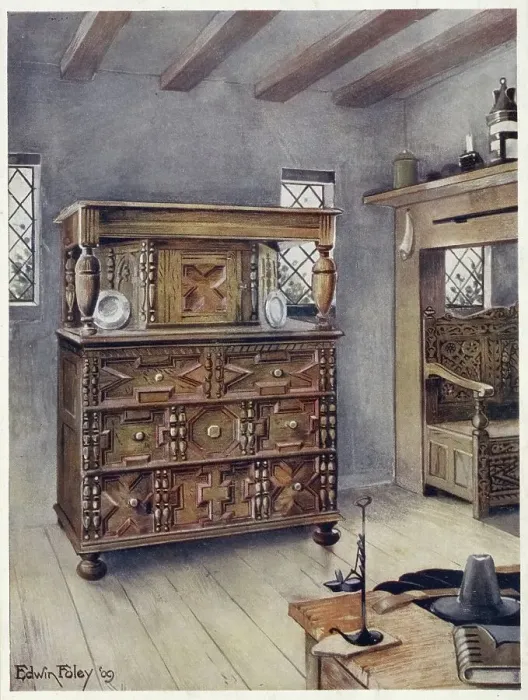 Framed Print : Furniture around the turn of the century 1900