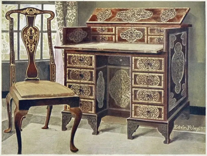 Framed Print : Furniture around the turn of the century 1900