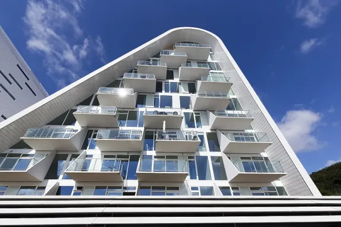 Framed Print : Futuristic apartment house Bolgen Framed Print : Futuristic apartment house Bolgen
