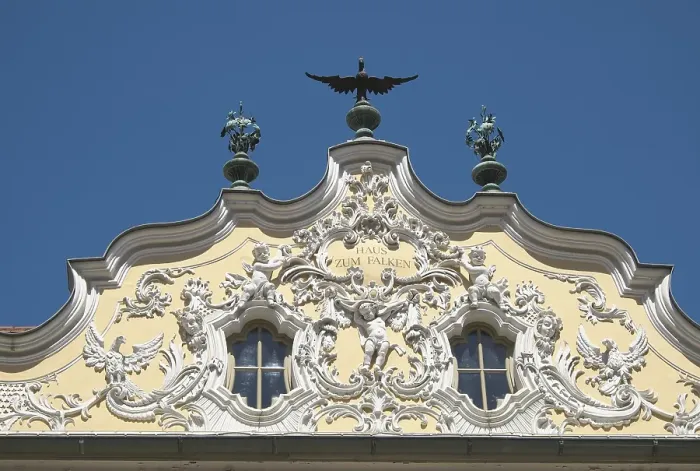 Framed Print : Gable on Haus zum Falken house