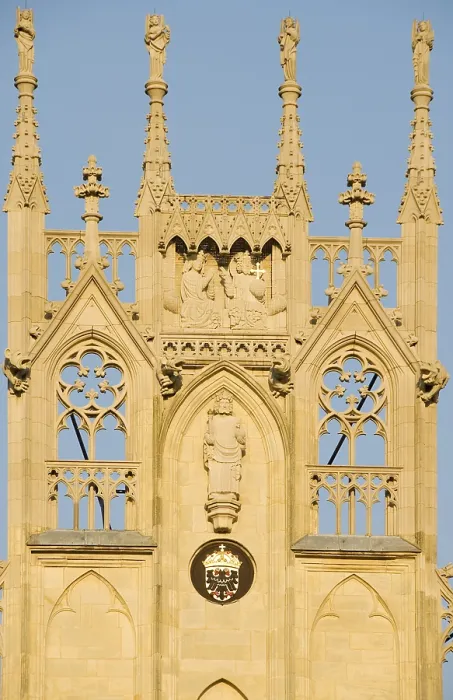 Framed Print : Gable of Muenster Town Hall, North Rhine-Westphalia