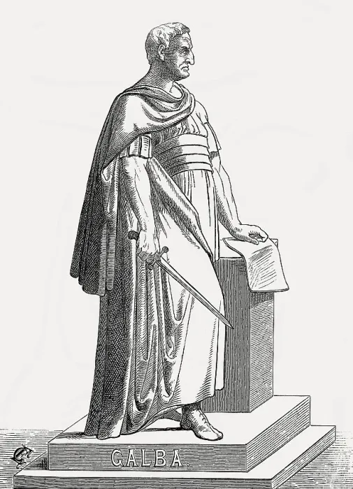 Framed Print : Galba, Servius Sulpicius Galba Caesar Augustus
