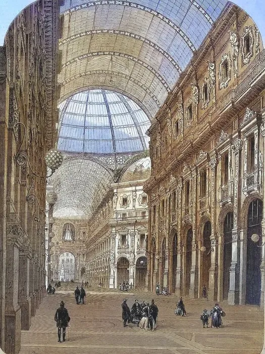 Framed Print : Galleria Vittorio Emanuele II. Victor Emanuele II