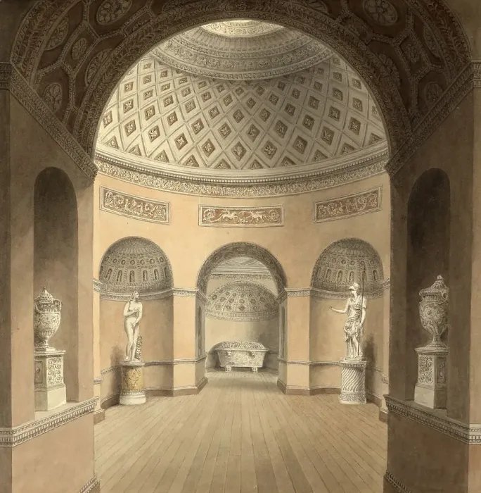 Framed Print : The Gallery at Newby Hall, the Seat of the Lord Grantham