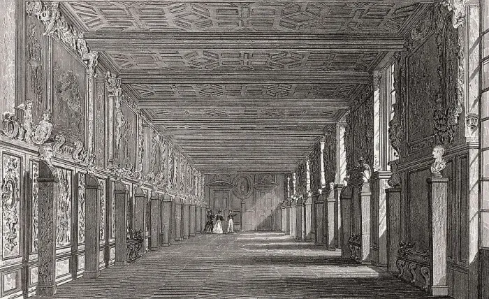Framed Print : Gallery, The Royal Chateau de Fontainebleau Framed Print : Gallery, The Royal Chateau de Fontainebleau