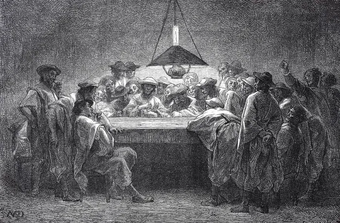 Framed Print : A gambling den in 1880 in Paraguay Framed Print : A gambling den in 1880 in Paraguay
