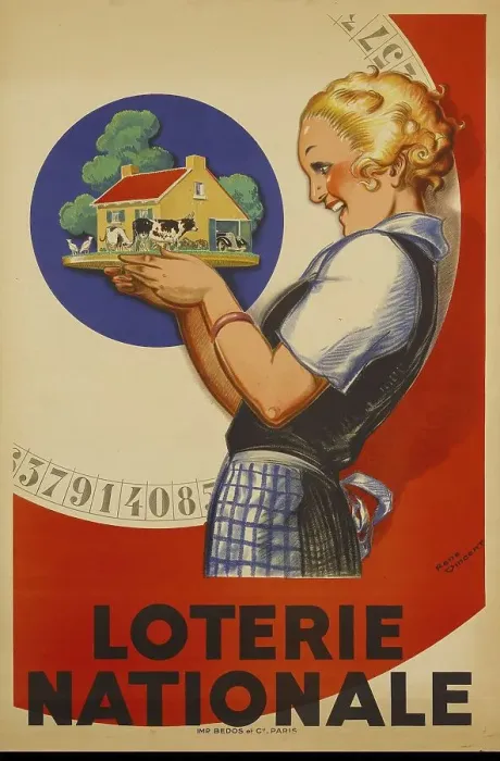 Framed Print : Gambling, Raffle, Loterie Nationale