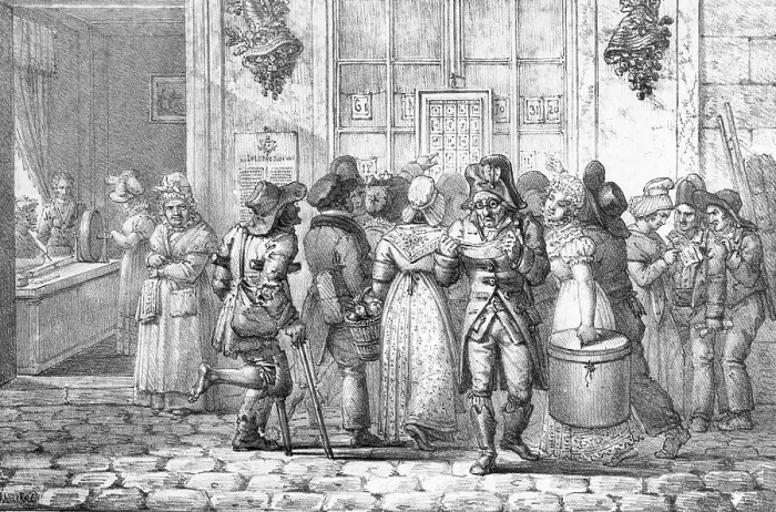 Framed Print : Gambling, Raffle, The lottery around 1820 in France Framed Print : Gambling, Raffle, The lottery around 1820 in France
