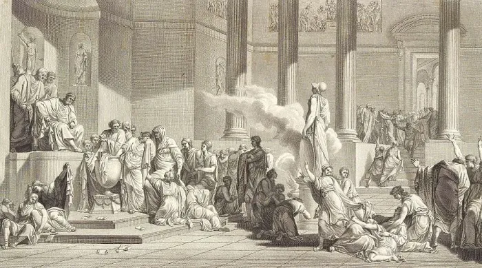 Framed Print : Gambling, Raffle, Lottery of the Athenian Youth