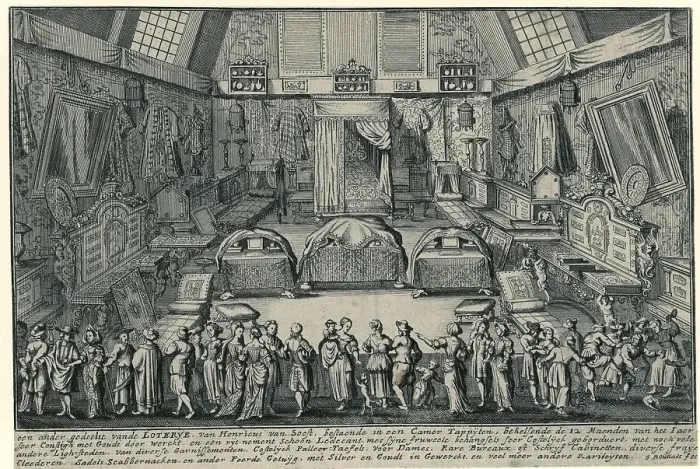 Framed Print : Gambling, Raffle, The Lottery of Henricus van Soest in Antwerp