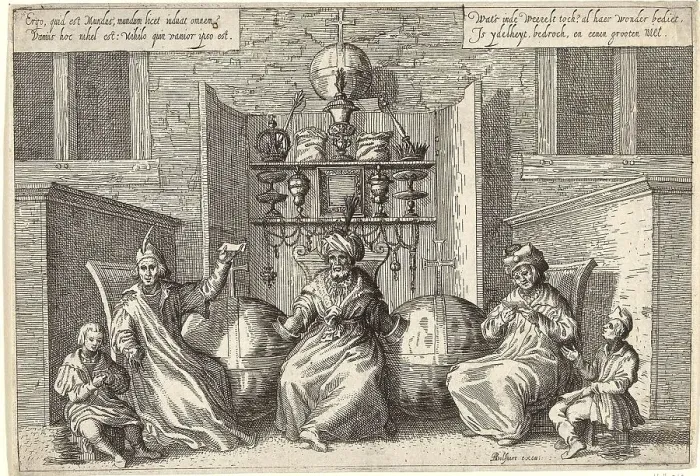 Framed Print : Gambling, Raffle, A man draws lots from two balls and distributes them to two powerful men Framed Print : Gambling, Raffle, A man draws lots from two balls and distributes them to two powerful men