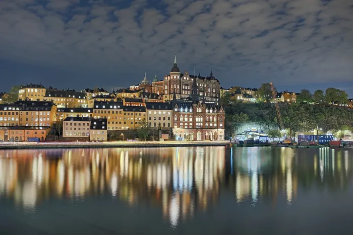 Framed Print : Gamla Stan, Lighted, Stockholm, Sweden, Europe Framed Print : Gamla Stan, Lighted, Stockholm, Sweden, Europe