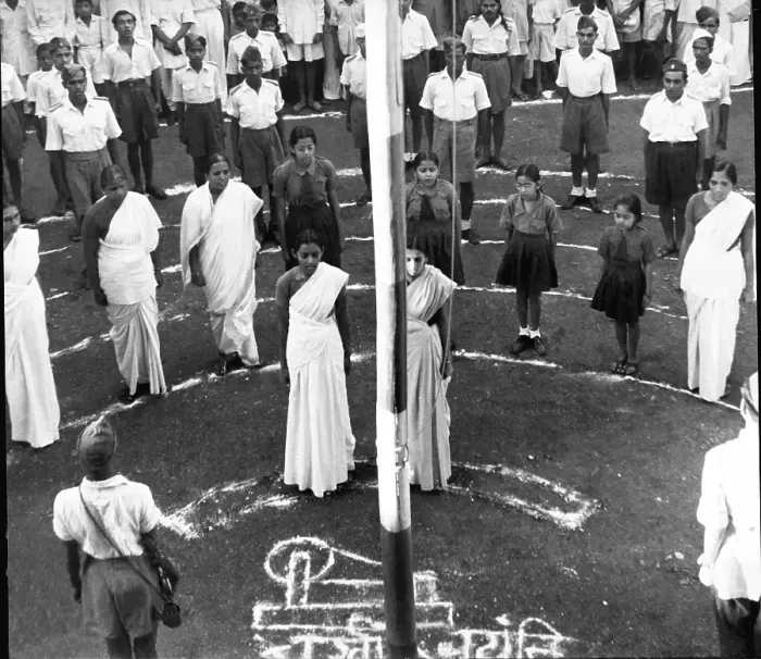 Framed Print : Gandhi Jayanti Day, Congress House, Bombay, Mumbai, Maharashtra, India, Asia, 2nd Oct 1947, Asia