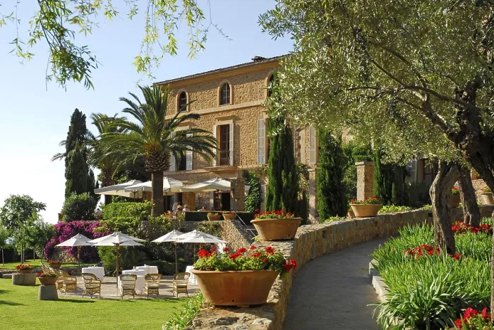 Framed Print : Garden, Hotel La Residencia in Deia