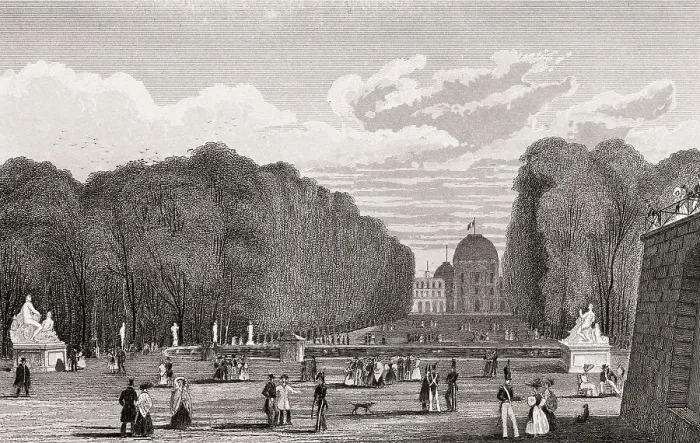 Framed Print : Garden of the Tuileries Palace Framed Print : Garden of the Tuileries Palace