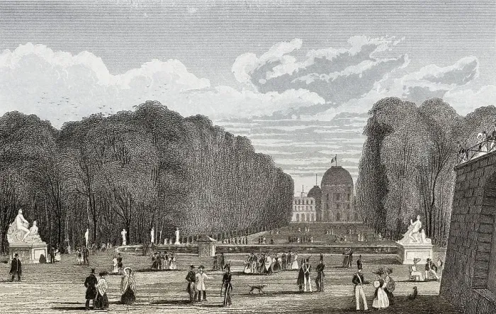 Framed Print : Garden of the Tuileries Palace Framed Print : Garden of the Tuileries Palace