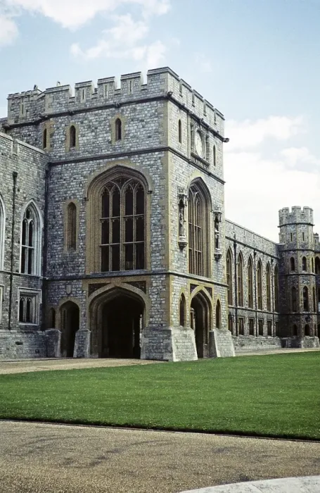 Framed Print : Gardens and historic buildings of Windsor Castle, Berkshire, England, UK, September 1959