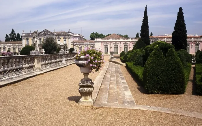 Framed Print : Gardens in the National Palace of Queluz, Sintra, near Lisbon, Portugal, Europe