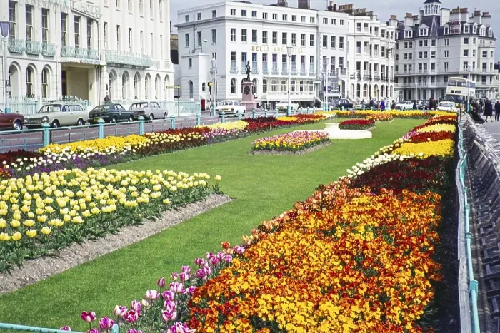 Framed Print : Gardens by the sea in front of Regent-style hotel buildings, Grand Parade, Eastbourne, East Sussex, England, UK, 1960s Framed Print : Gardens by the sea in front of Regent-style hotel buildings, Grand Parade, Eastbourne, East Sussex, England, UK, 1960s