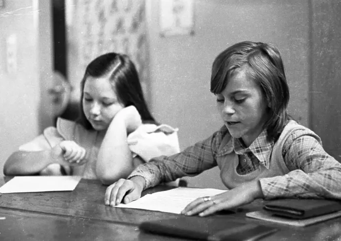 Framed Print : Gastarbeiter children in the secondary school Framed Print : Gastarbeiter children in the secondary school