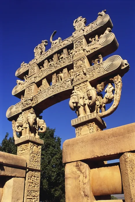 Framed Print : Gate of Sanchi Stupa, Madhya Pradesh, India Framed Print : Gate of Sanchi Stupa, Madhya Pradesh, India