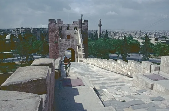 Framed Print : Gate tower, lion tower, from the 16th century, citadel, Aleppo, Syria, May 1987, vintage, retro, old, historical, Asia Framed Print : Gate tower, lion tower, from the 16th century, citadel, Aleppo, Syria, May 1987, vintage, retro, old, historical, Asia