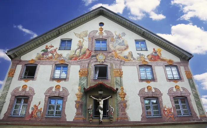 Framed Print : Gattinger House, pharmacy, wall painting by Heinrich Bickel Framed Print : Gattinger House, pharmacy, wall painting by Heinrich Bickel